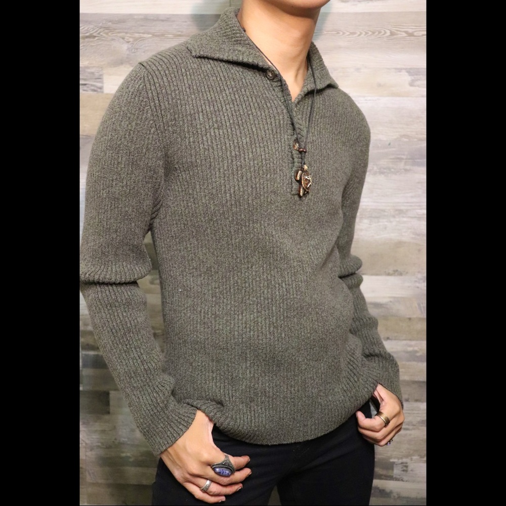 Express Grey Sweater with a Collar